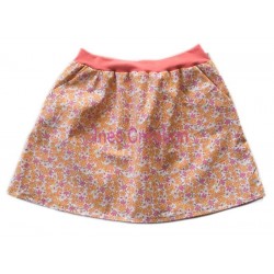 Skirt child Lilas Orange for 4 to 10 years