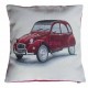 Housse de coussin Deuche Citroën rouge