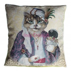 Housse de coussin chat fakir