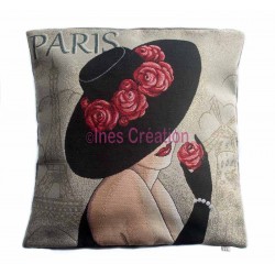 Housse de coussin Jacquard Paris