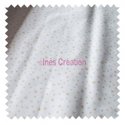 Cotton fabric sold by metre Gold Stars Oeko-tex