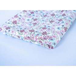 Fat Quarters 20" x 19,2" pure cotton Lilac Mint/Pink