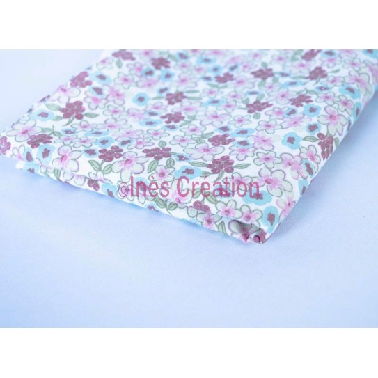 Fat Quarters 20" x 19,2" pure cotton Lilac Mint/Pink