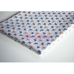 Coupon de tissu 50x48 cm 100% coton Sasaki Lin/Marine