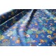 Coupon de tissu Papaya Bleu Jungle50x48 cm 100% coton