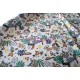 Cotton fabric sold by metre Papaya Blue Jungle Oeko-tex