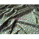 Viscose fabric sold by metre Kisnek beige/emerald Oeko-tex