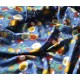 Viscose fabric sold by metre Kibird Blue Oeko-tex