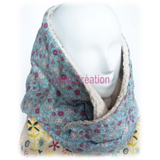 Tubular Sherpa Scarf Sarina Mint/Pink