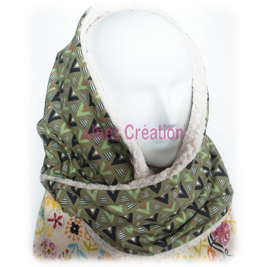 Tubular Sherpa Scarf Saguaro Olive