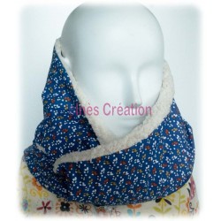 Tubular Sherpa Scarf Fida Blue