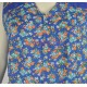 Blouse floral blue orange