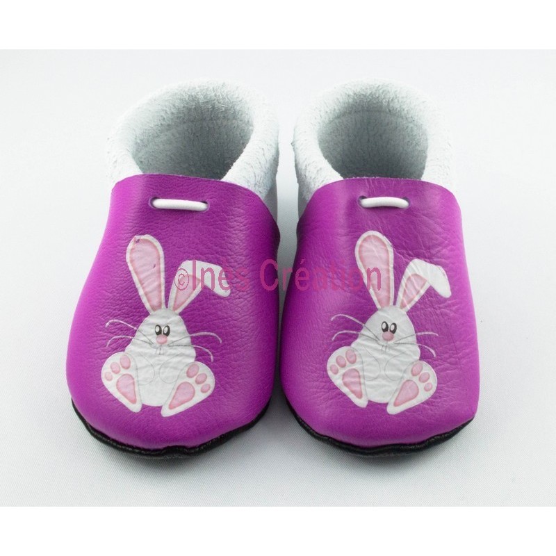 Chaussons bébé cuir souple Dodo d'escargot