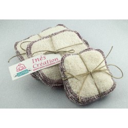 Lingettes Lavables en coton 100% biologique 