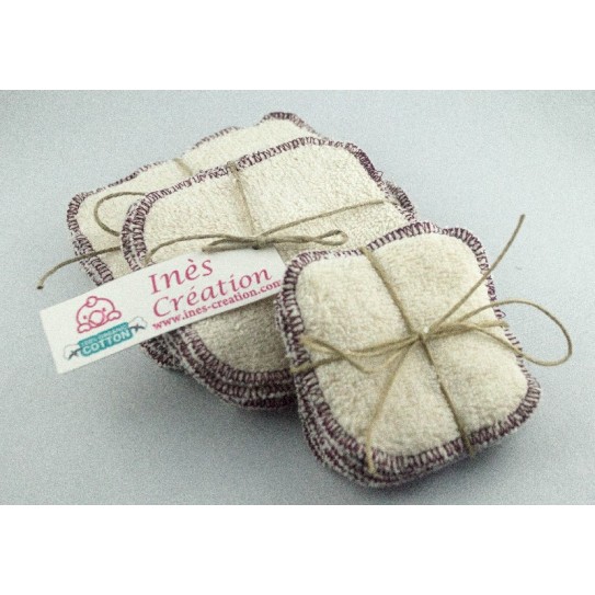 Lingettes Lavables en coton 100% biologique 