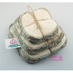 Lingettes Lavables Kaki organic cotton