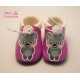 Chaussons bébé en cuir souple Koala Rose