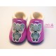 Chaussons bébé en cuir souple Koala Rose