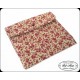 Housse tablette 10" tissu et toile coton fleurs bordeaux