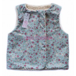 Cardigan shepherd Baby and Child in cotton fabric "Sarina" and sherpa