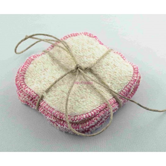 Lingettes Lavables en coton 100% biologique 8x8cm