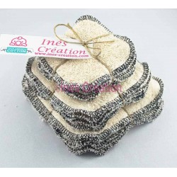 Lingettes Lavables Marine en coton 100% biologique