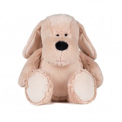 Peluche Chien déhoussable zippée à broder