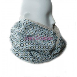 PSV61 - Echarpe Snood Tube Tour de Cou Automne Hiver Effet Tricot