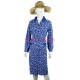 Blouse robe fleurs violettes et bleues